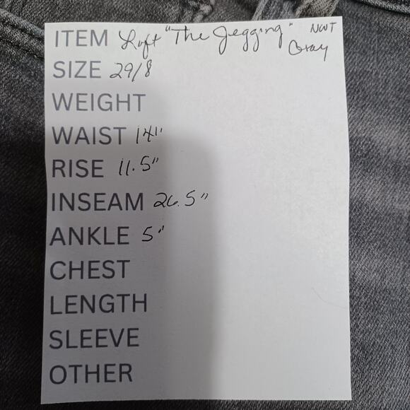 LOFT THE JEGGING Jeans Women's 29/8 Gray Stretch Denim Legging Skinny NEW TAGS - Picture 10 of 10